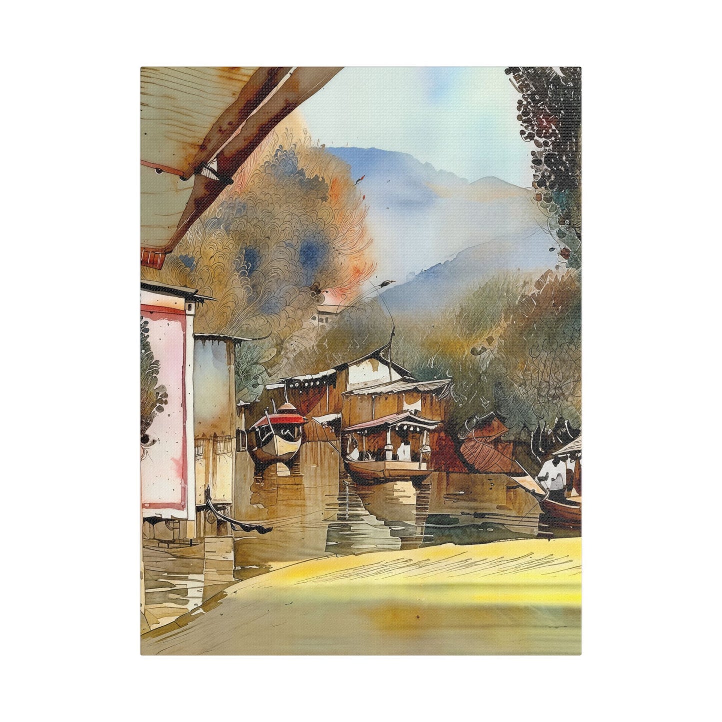 Stretched Canvas Wall Art, Scenic Landscape Print, Home Decor, Nature Art, Cozy Living Space, Gift Idea for Nature Lovers