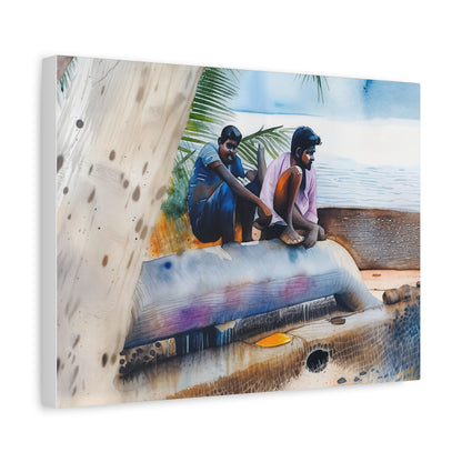 Artistic Matte Canvas Print, Coastal Decor, Beach Wall Art, Ocean Photography, Unique Home Accent