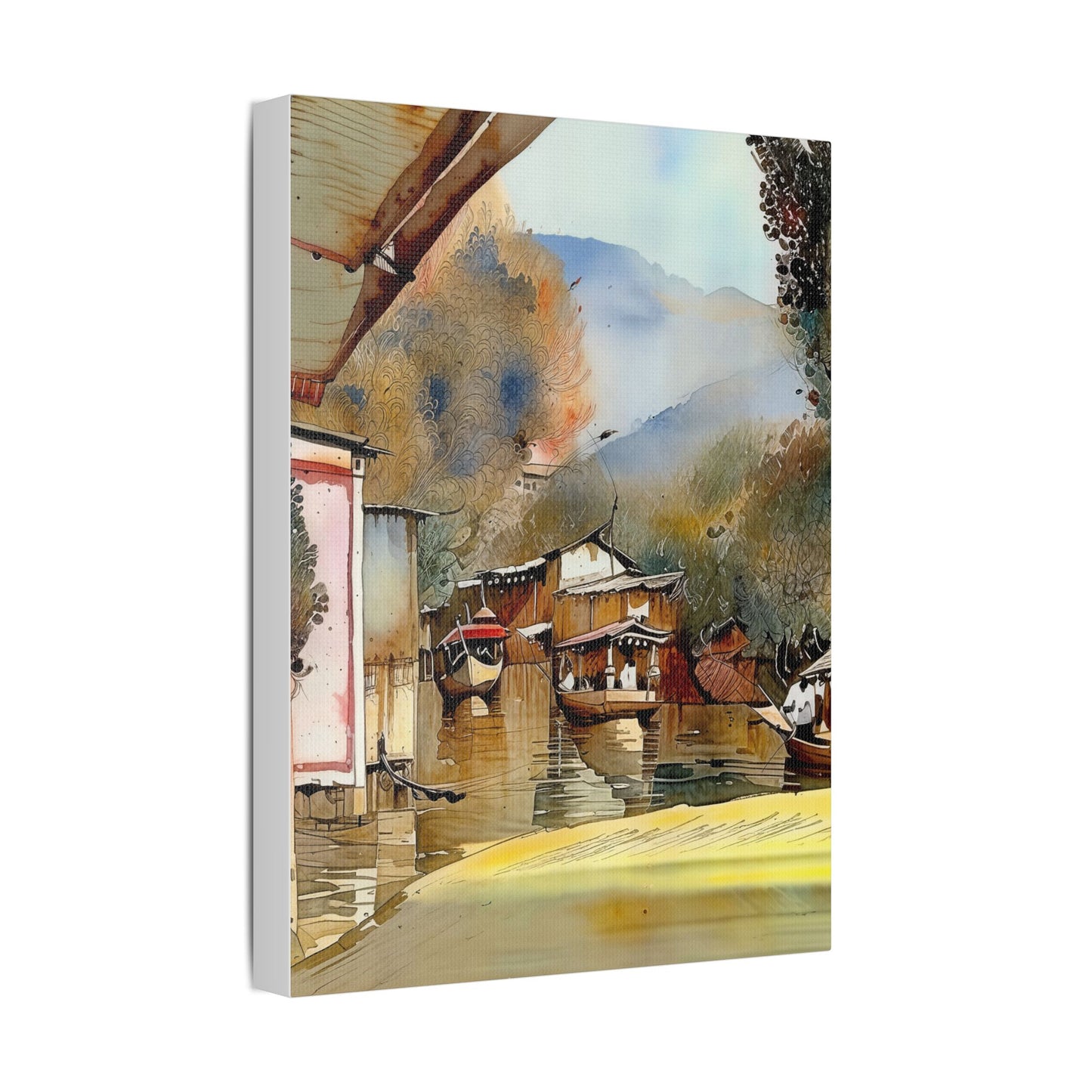 Stretched Canvas Wall Art, Scenic Landscape Print, Home Decor, Nature Art, Cozy Living Space, Gift Idea for Nature Lovers