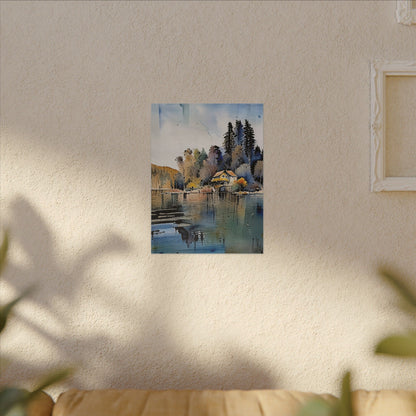 Scenic Matte Canvas Print, Wall Art, Home Decor, Nature Love, Gift Idea, Art Print, Landscape Painting