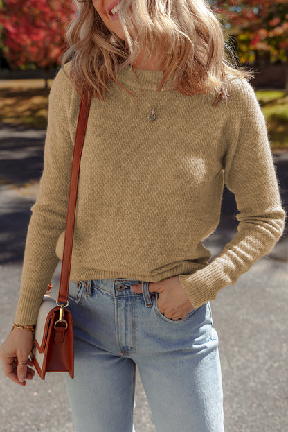 Nina Knit Casual Fitted Sweater Straw Yellow