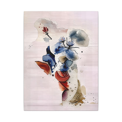 Framed Floral Art Print, Abstract Wall Decor, Matte Canvas Artwork, Home Aesthetic, Gift for Nature Lovers