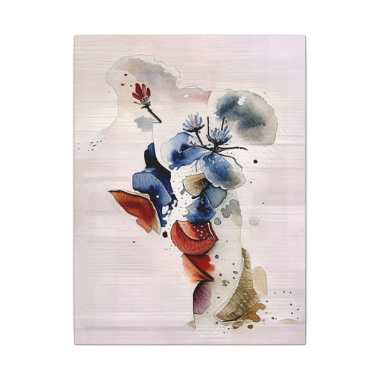 Framed Floral Art Print, Abstract Wall Decor, Matte Canvas Artwork, Home Aesthetic, Gift for Nature Lovers