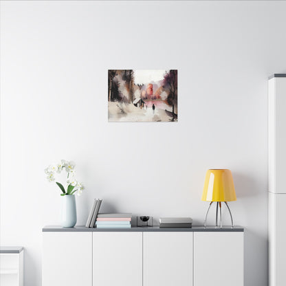 Serene Landscape Canvas Art Print, Home Decor, Wall Art, Nature Decor, Gift for Art Lovers, Minimalist Design