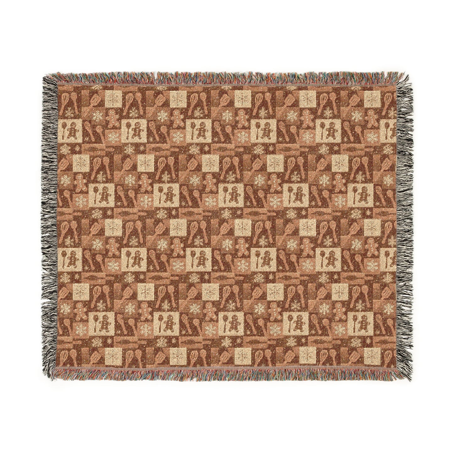 Christmas Chef Woven Blanket, Cozy Bohemian Throw, Ideal Gift for Birthdays and Housewarming, Perfect for Snuggling, Home Decor Artwork 60" × 50"