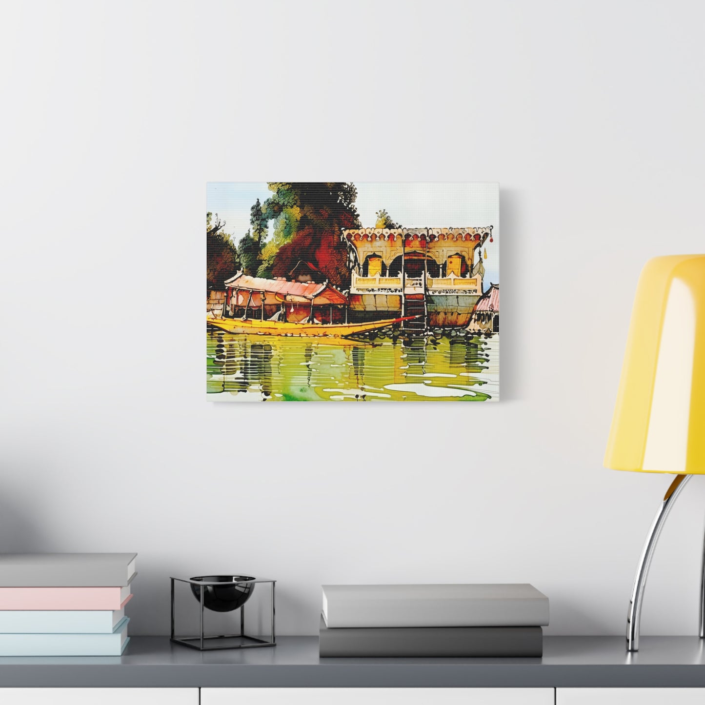 Artistic Canvas Print, Wall Decor, Home Decor, Boat Artwork, Living Room Decoration, Unique Gift, Nature Scene