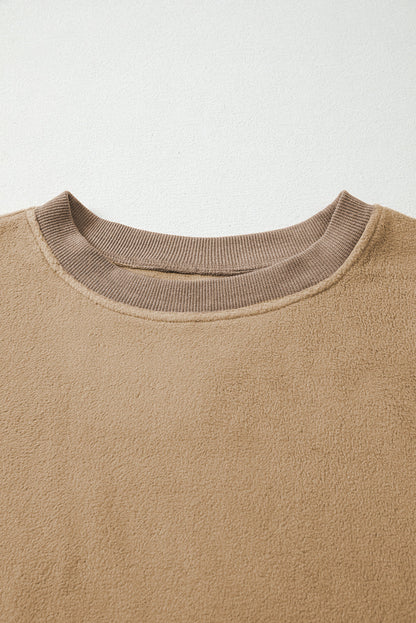 TatumFuzzy Sherpa Splicing Pullover Sweatshirt