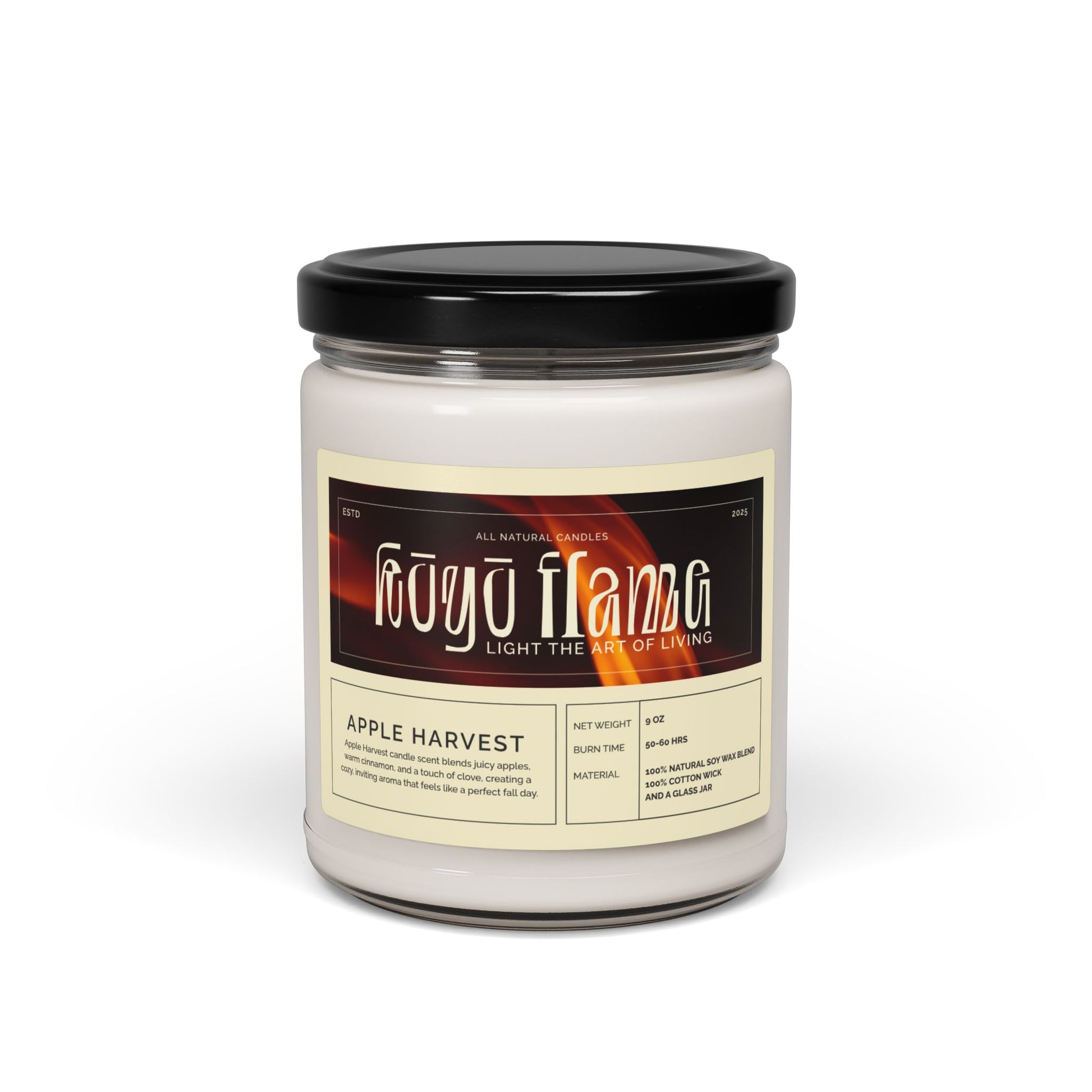 Apple Harvest Soy Candle – Cozy Fall Scent, Eco-Friendly Gift Apple Harvest 9oz