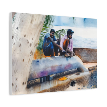 Artistic Matte Canvas Print, Coastal Decor, Beach Wall Art, Ocean Photography, Unique Home Accent