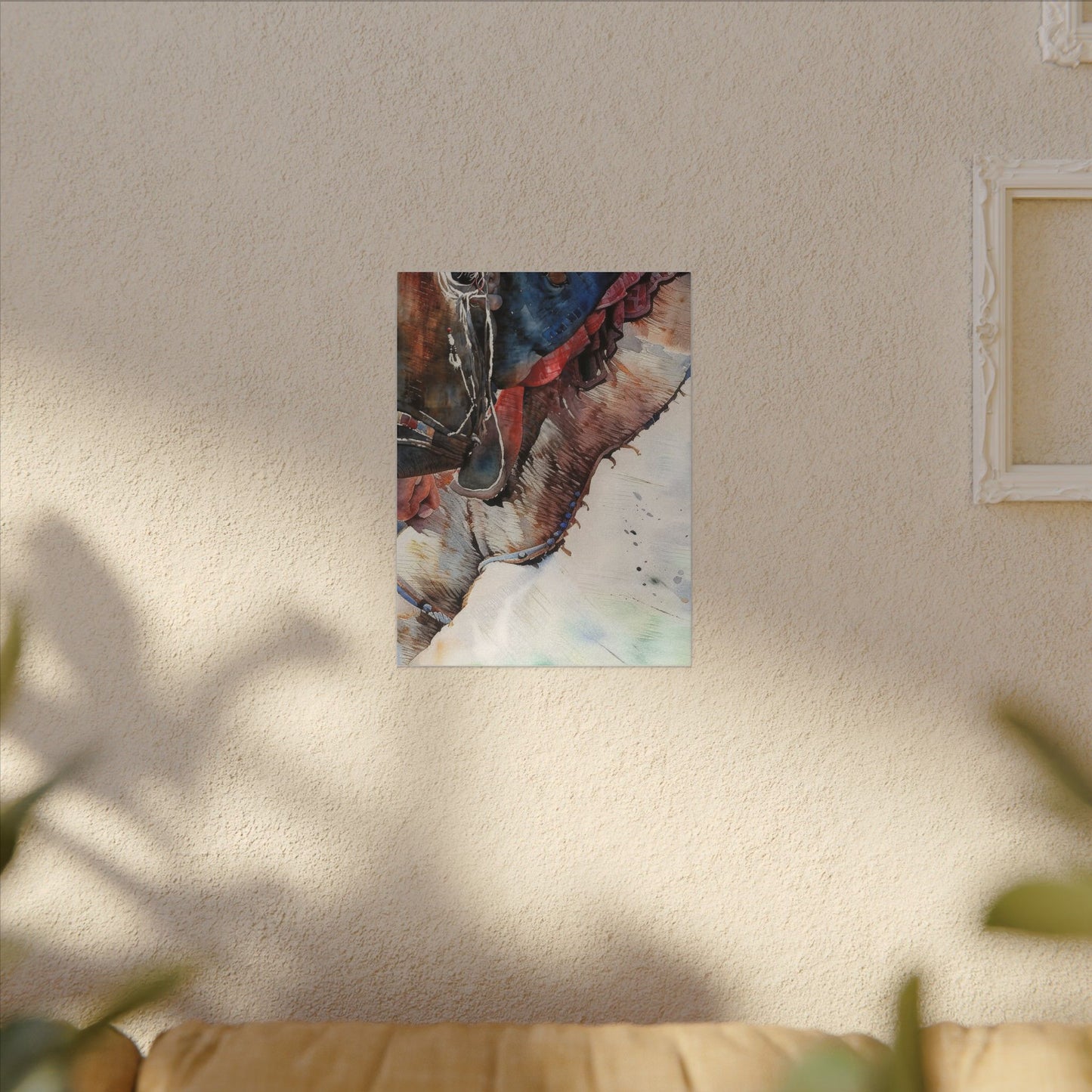 Horse Portrait Canvas Wall Art - Rustic Equestrian Home Decor | The Artist's Muse Print