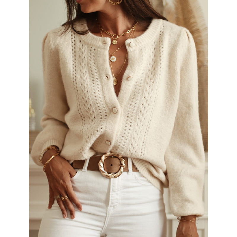 Women’s button down cardigan sweater Beige