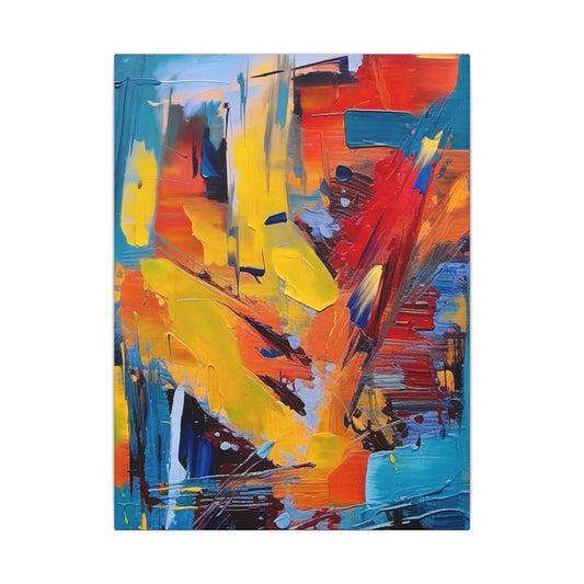 Vibrant Abstract Expressionist Canvas Art, Colorful Wall Decor, Modern Home Accent, Gift for Art Lovers, Contemporary Artwork