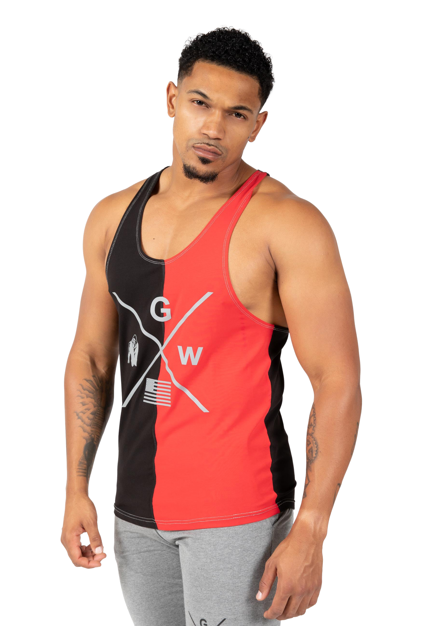 Sterling Stringer Tank Top - Black/Red