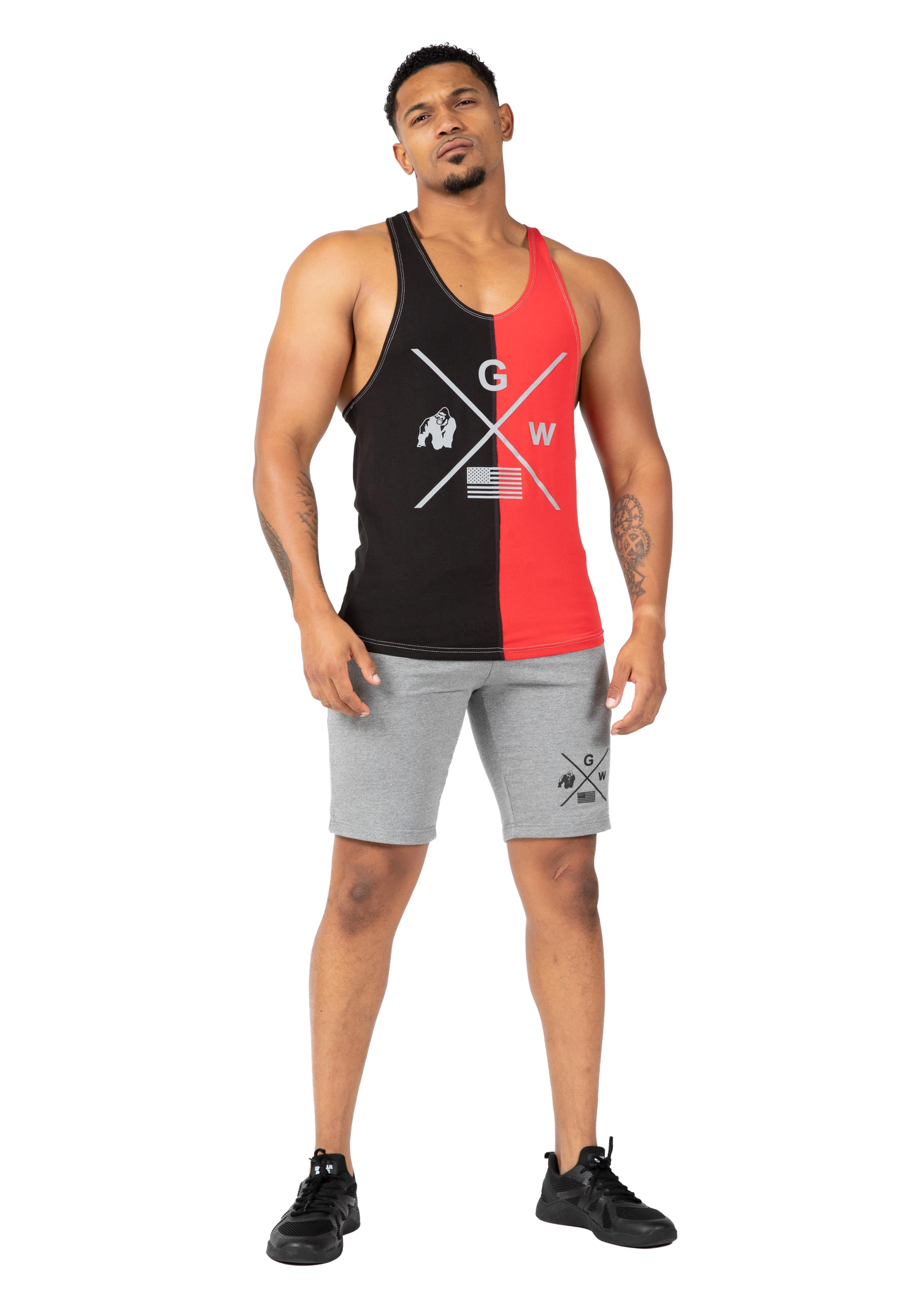 Sterling Stringer Tank Top - Black/Red