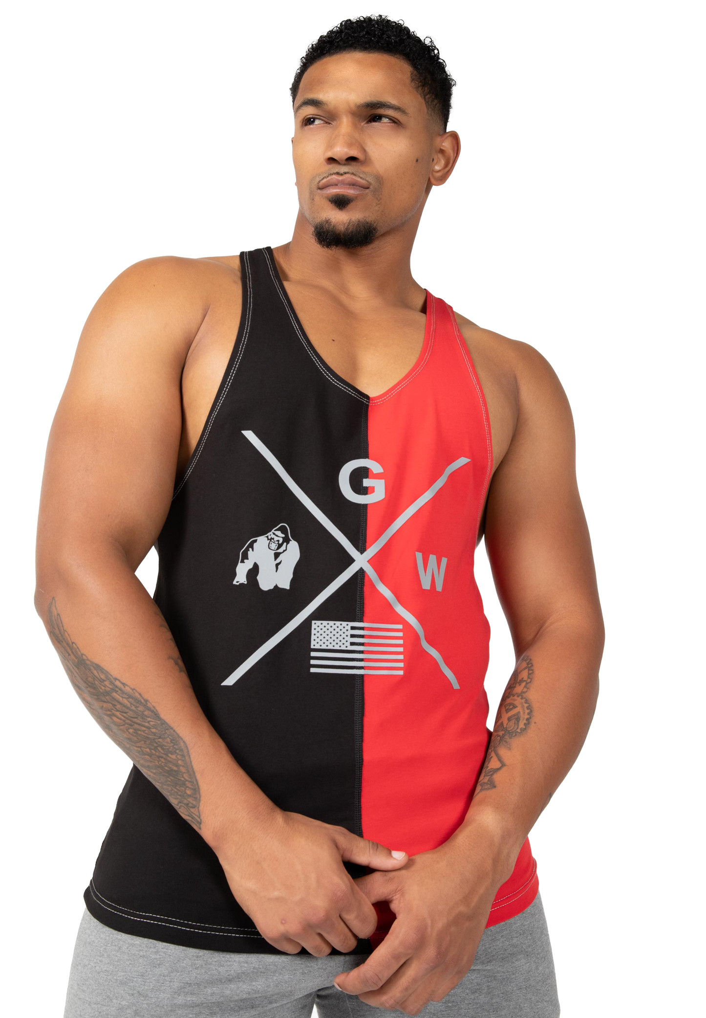 Sterling Stringer Tank Top - Black/Red