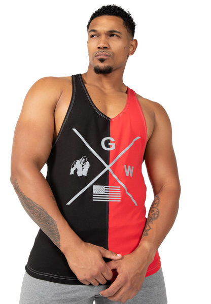Sterling Stringer Tank Top - Black/Red