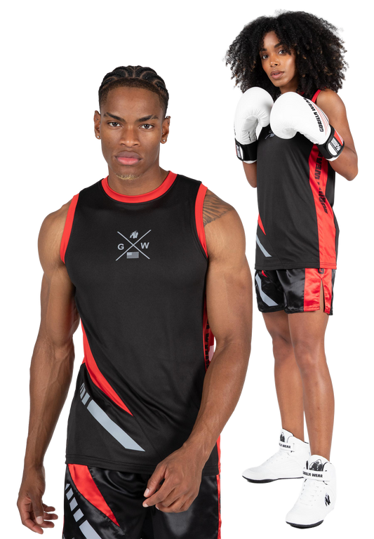 Hornell Tank Top - Black/Red - Unisex