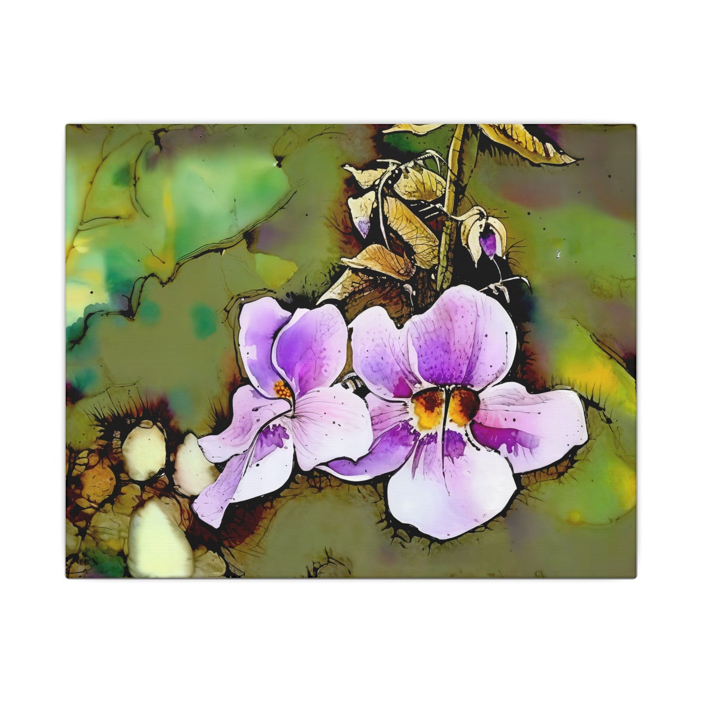 Floral Canvas Art Print, Botanical Wall Decor, Home Gallery Artwork, Elegant Flower Design, Perfect Gift for Nature Lovers