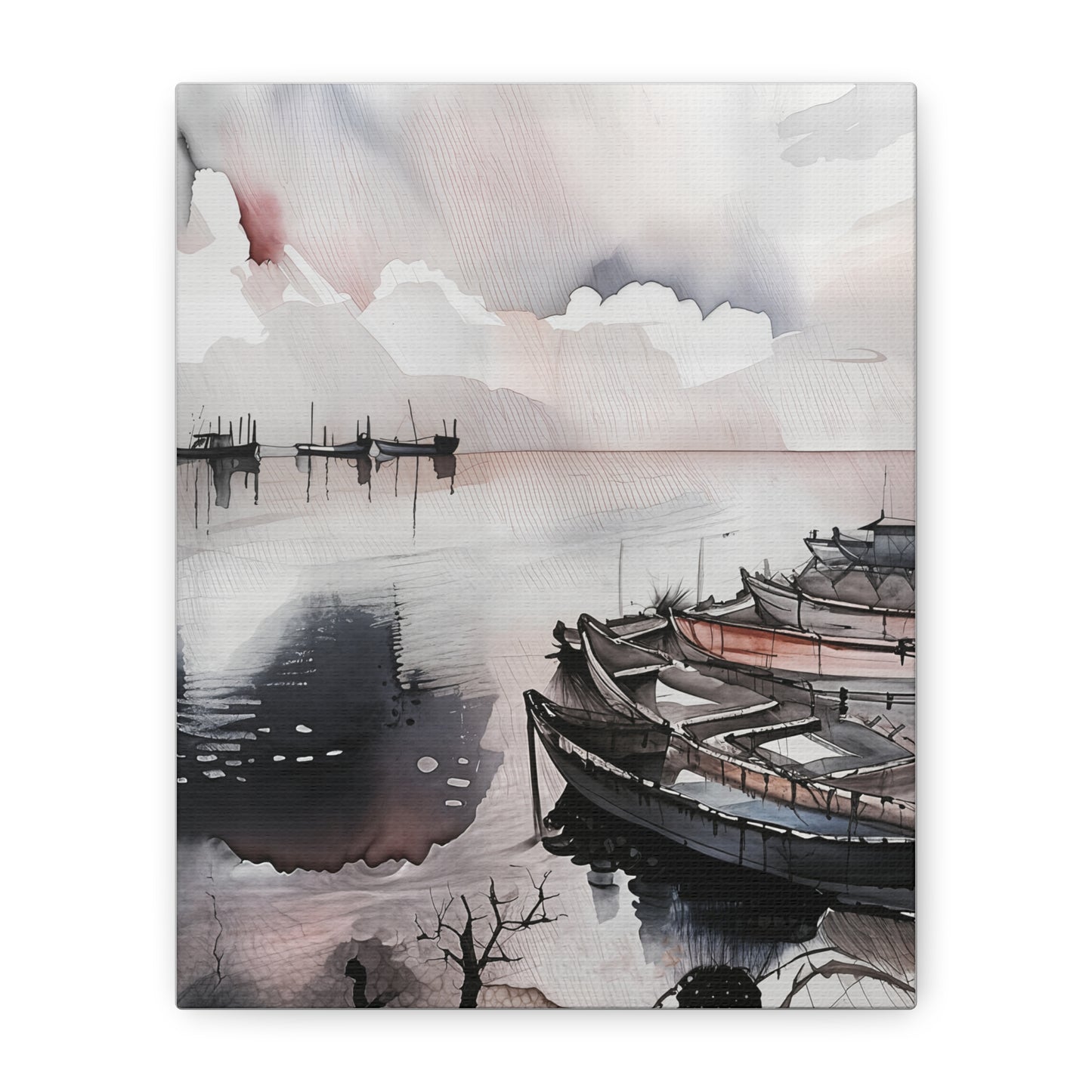 Serene Coastal Canvas Art Print, Nautical Decor, Wall Art, Beach House Decoration, Gift for Ocean Lovers, Bohemian Home