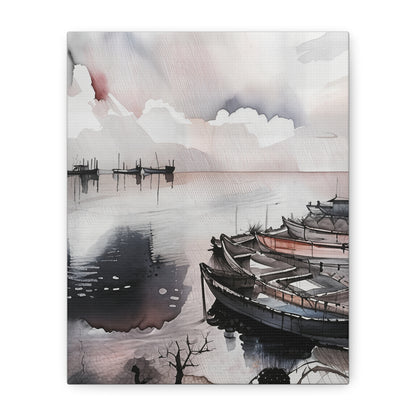 Serene Coastal Canvas Art Print, Nautical Decor, Wall Art, Beach House Decoration, Gift for Ocean Lovers, Bohemian Home