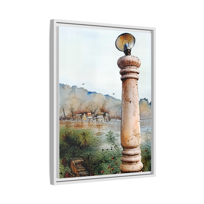 Framed Matte Canvas Wall Art - Scenic Pillar, Home Decor, Art Print, Gift, Interior Design, Living Room, Art Collection