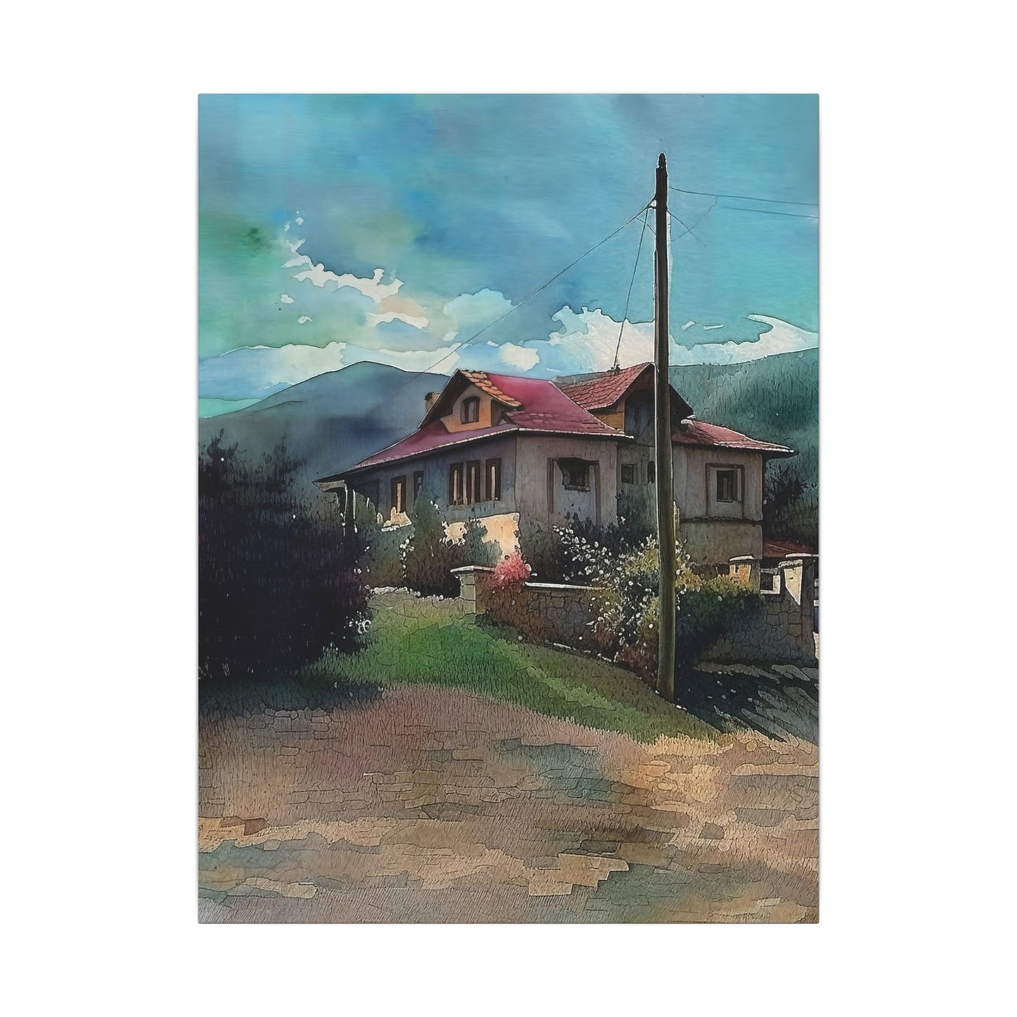 Artistic Stretched Canvas Print, Home Decor, Wall Art, Gift for Art Lovers, Nature Inspired, Landscape Artwork