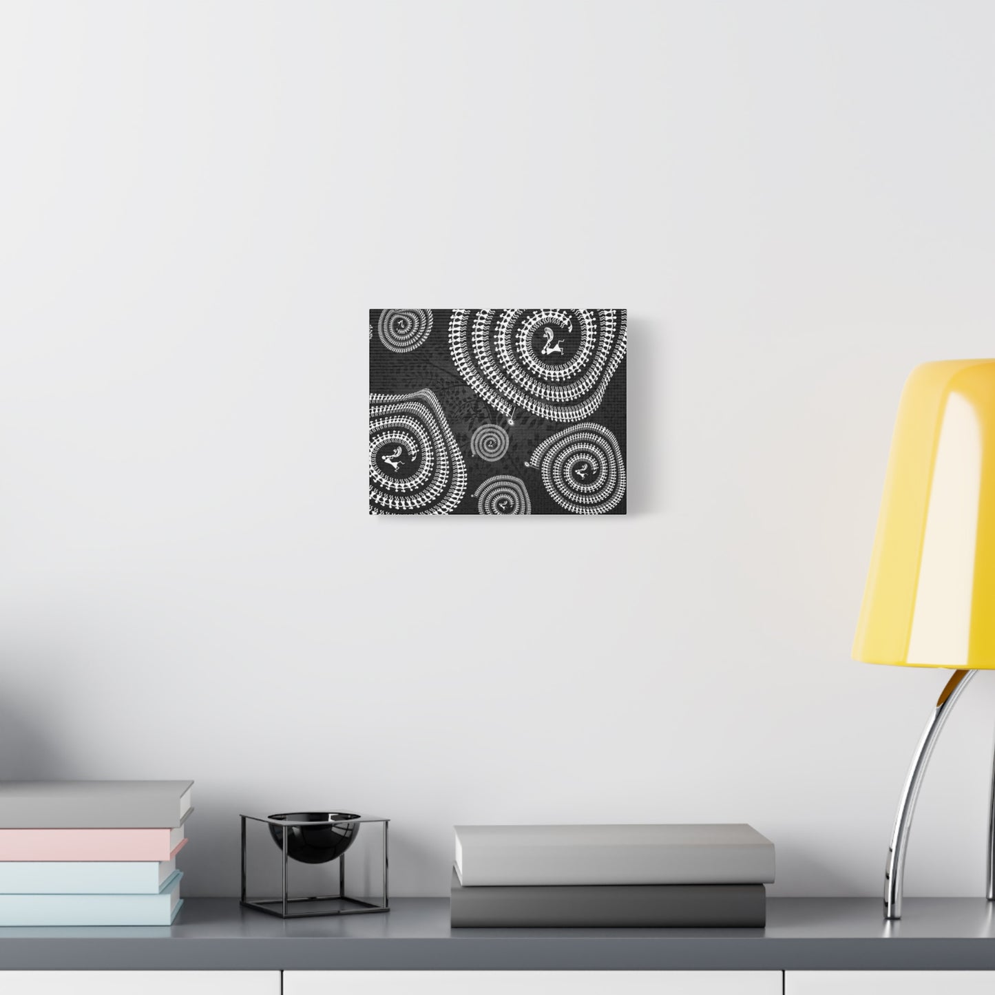 Abstract Spiral Tribal Art Canvas Print, Modern Wall Decor, Geometric Artwork, Black and White Home Decor, Unique Gift for Art Lovers