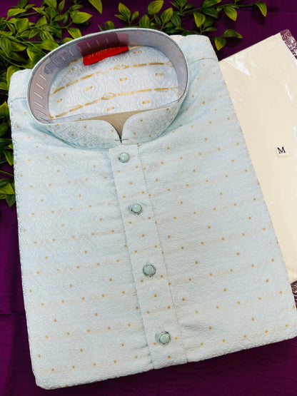 Light blue kurta set Blue 38