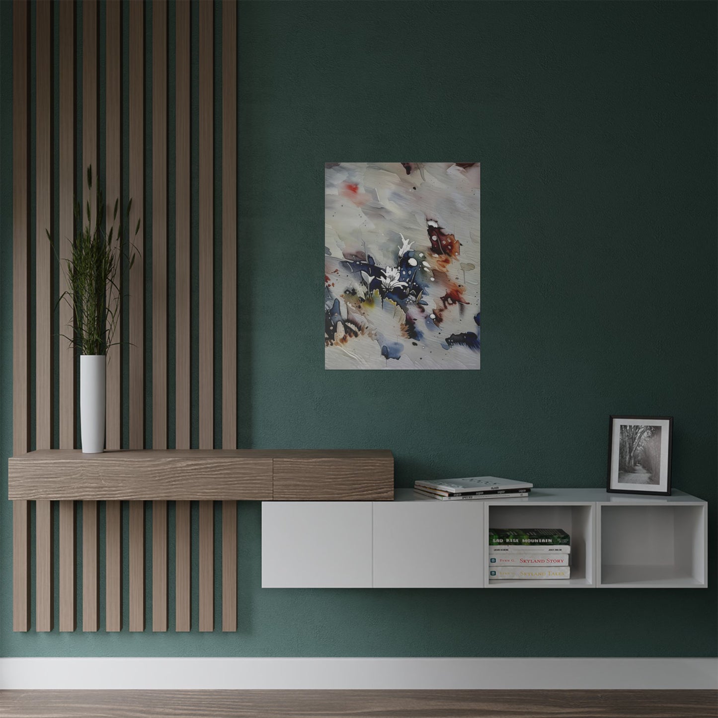 Floral Satin Poster Prints, Elegant Wall Decor, Art for Home, Gallery Style Artwork, Unique Gift for Art Lovers