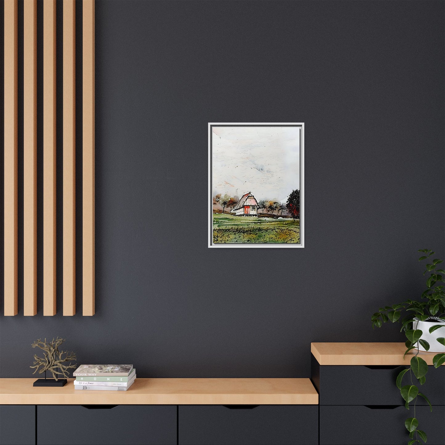 Framed Art Print, Colorful Farmhouse Wall Decor, Rustic Home Aesthetic, Housewarming Gift, Botanical Art, Nature Lover's Gift