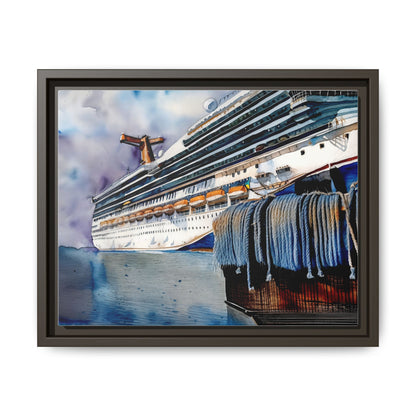 Cruise Ship Matte Canvas Wall Art, Nautical Home Decor, Framed Maritime Print, Unique Gift for Travelers, Ocean Lover's Wall Decor