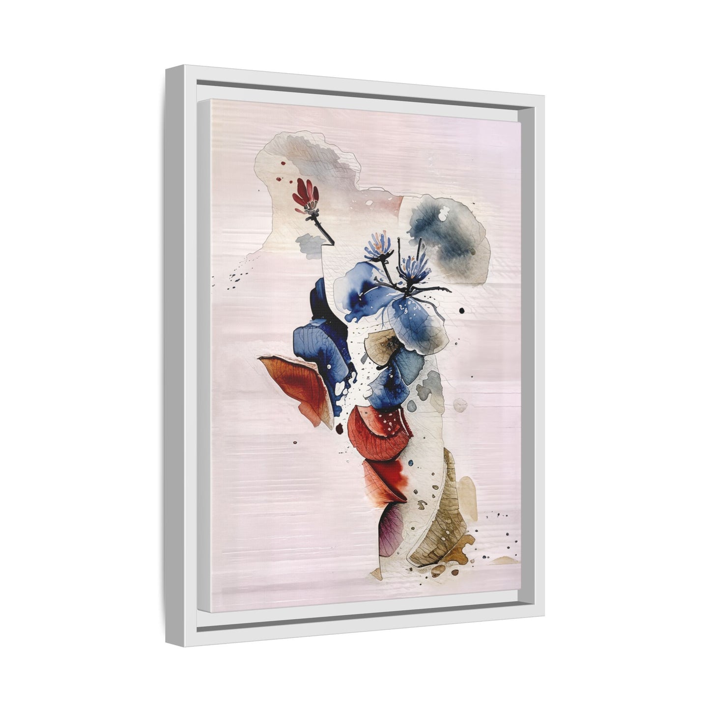 Framed Floral Art Print, Abstract Wall Decor, Matte Canvas Artwork, Home Aesthetic, Gift for Nature Lovers