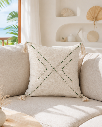 Ava Hand Stitched Cotton Pillows