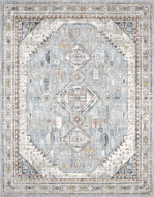 Kouta Gray Blue Area Rug 10' x 13'11" Rectangle