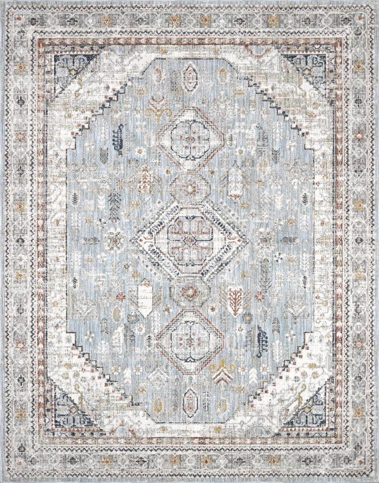 Kouta Gray Blue Area Rug * 10' x 13'11" Rectangle