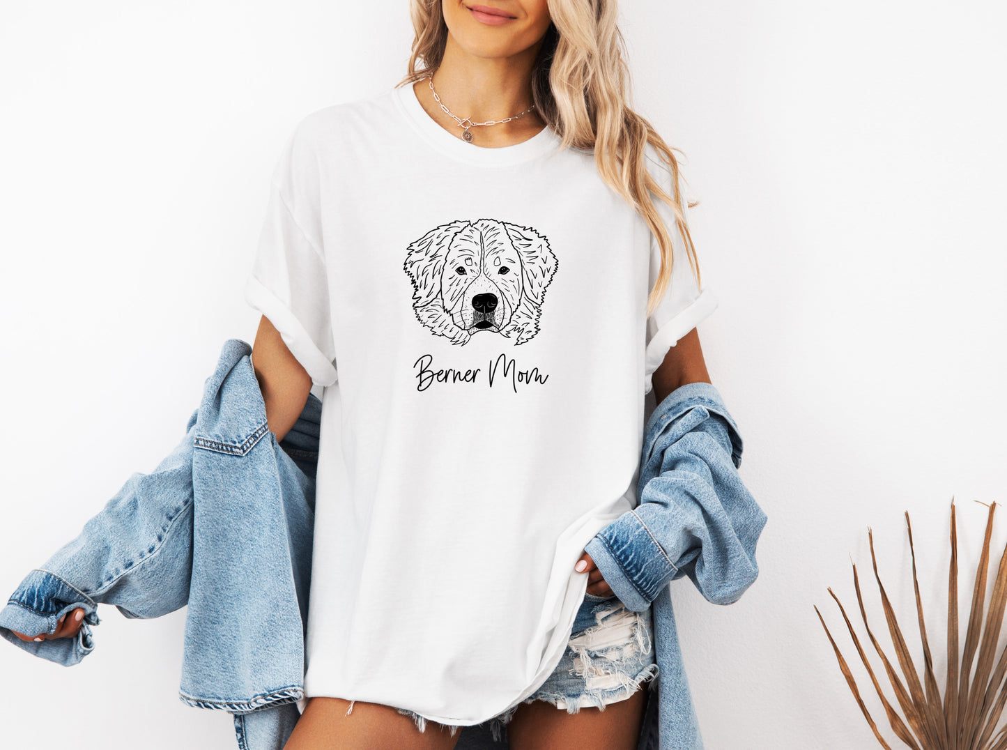 Berner Mom Bernese Mountain Dog Dog Mom Comfort Colors T Shirt White