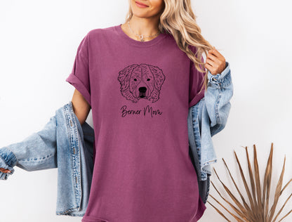 Berner Mom Bernese Mountain Dog Dog Mom Comfort Colors T Shirt Berry
