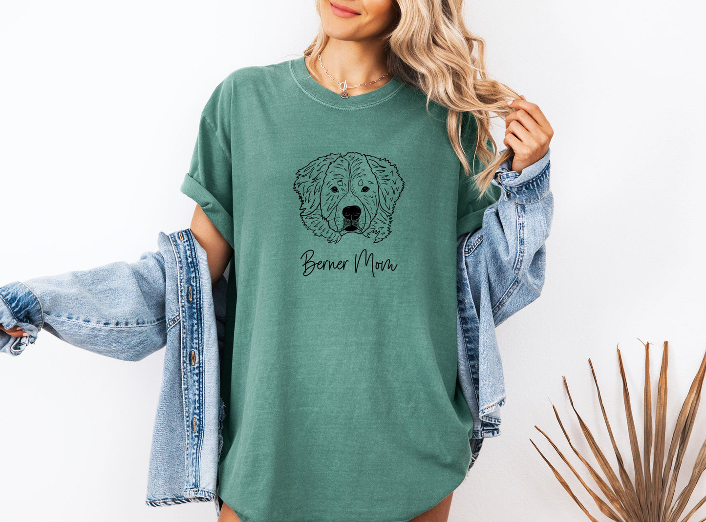 Berner Mom Bernese Mountain Dog Dog Mom Comfort Colors T Shirt Light Green