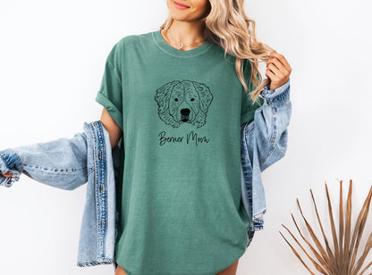 Berner Mom Bernese Mountain Dog Dog Mom Comfort Colors T Shirt Light Green