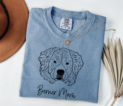 Berner Mom Bernese Mountain Dog Dog Mom Comfort Colors T Shirt Blue Jean