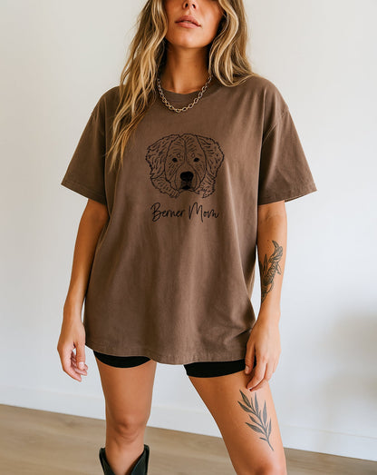 Berner Mom Bernese Mountain Dog Dog Mom Comfort Colors T Shirt Espresso
