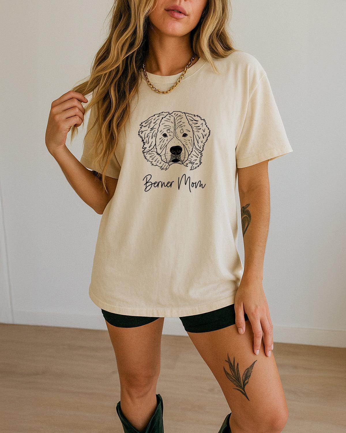 Berner Mom Bernese Mountain Dog Dog Mom Comfort Colors T Shirt Ivory