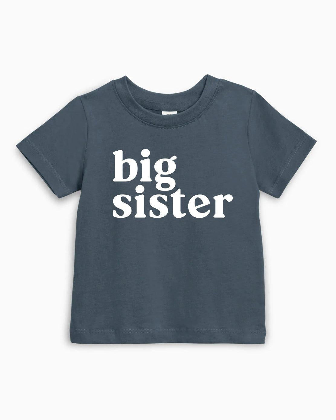 Big Sister Organic Cotton Kids T-Shirt – Baby & Youth Matching Family Announcement Tee Harbor