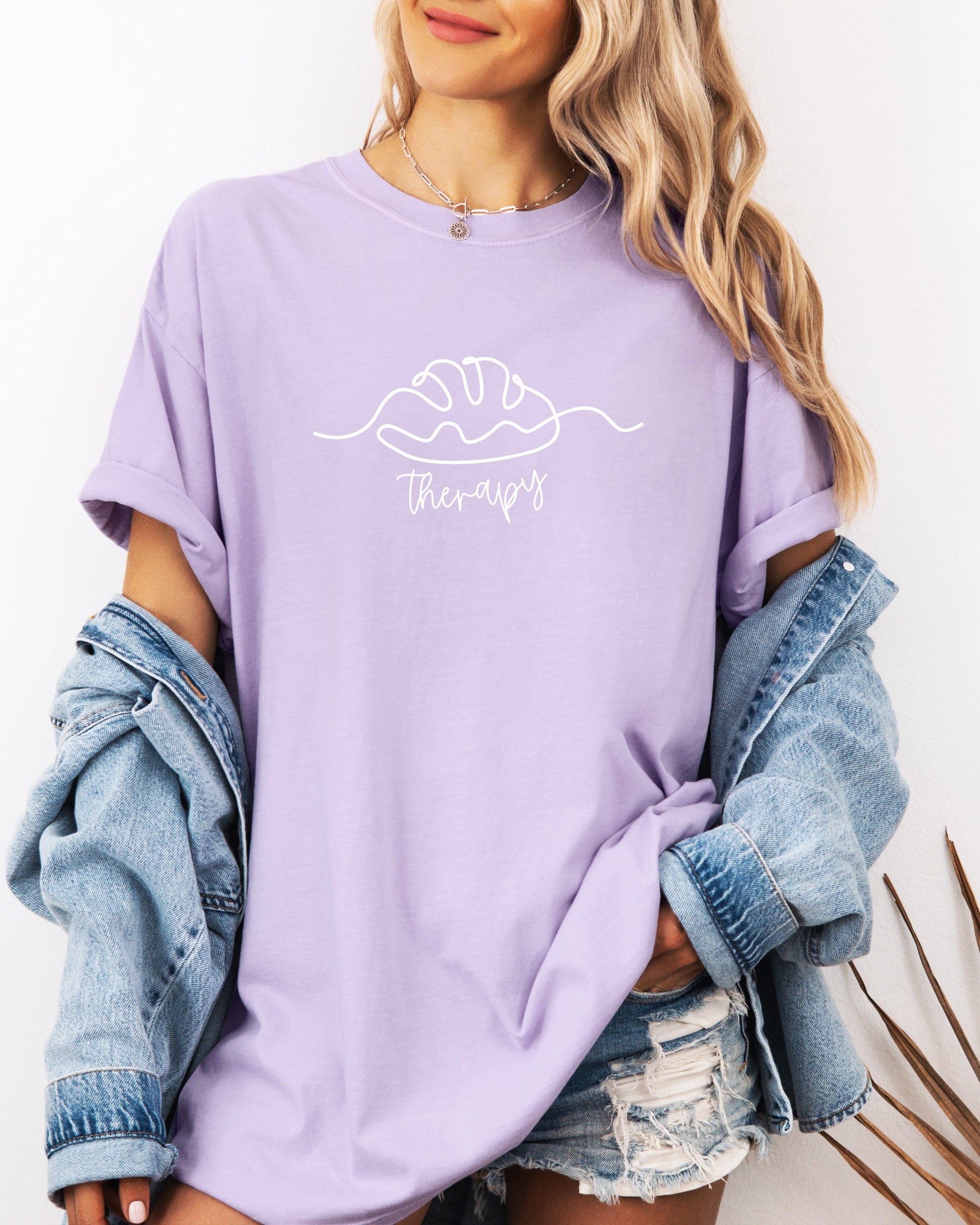 Bread Therapy Sourdough Comfort Colors Garment-Dyed T-Shirt – Home Baker Graphic Tee Orchid