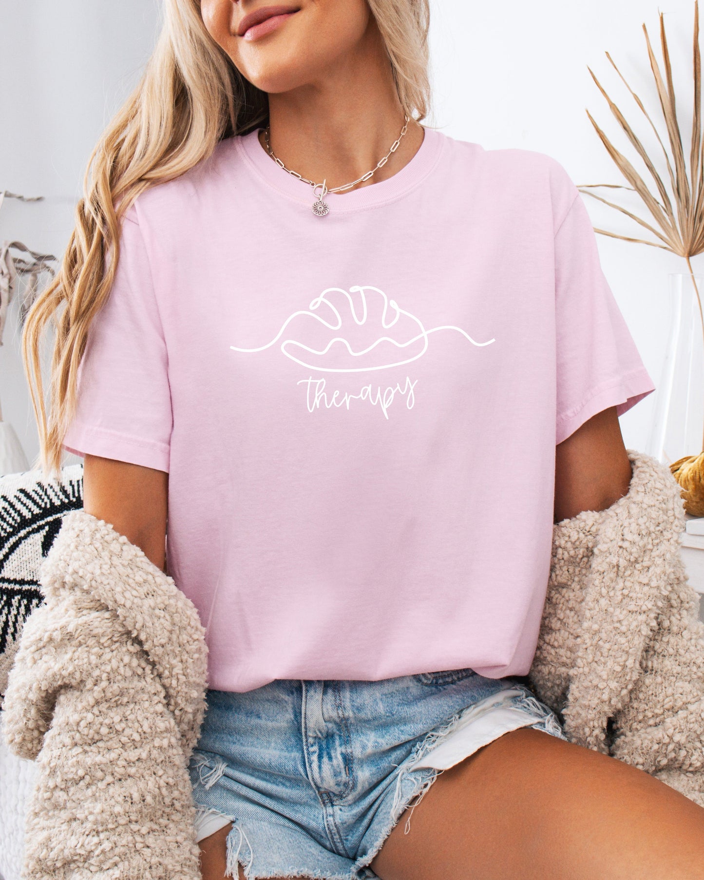 Bread Therapy Sourdough Comfort Colors Garment-Dyed T-Shirt – Home Baker Graphic Tee Blossom