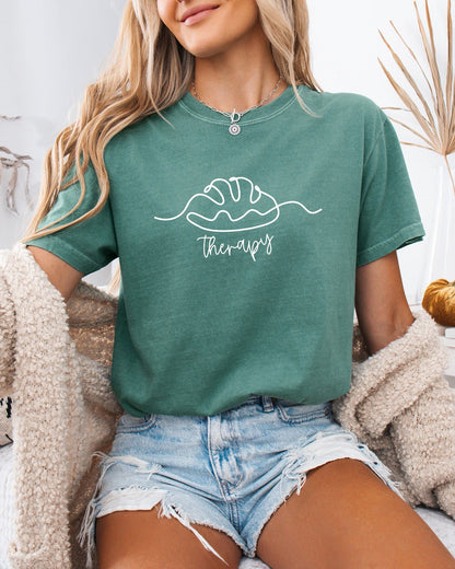 Bread Therapy Sourdough Comfort Colors Garment-Dyed T-Shirt – Home Baker Graphic Tee Light Green
