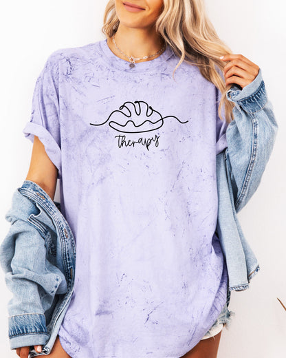 Bread Therapy Sourdough Comfort Colors Garment-Dyed T-Shirt – Home Baker Graphic Tee Amethyst