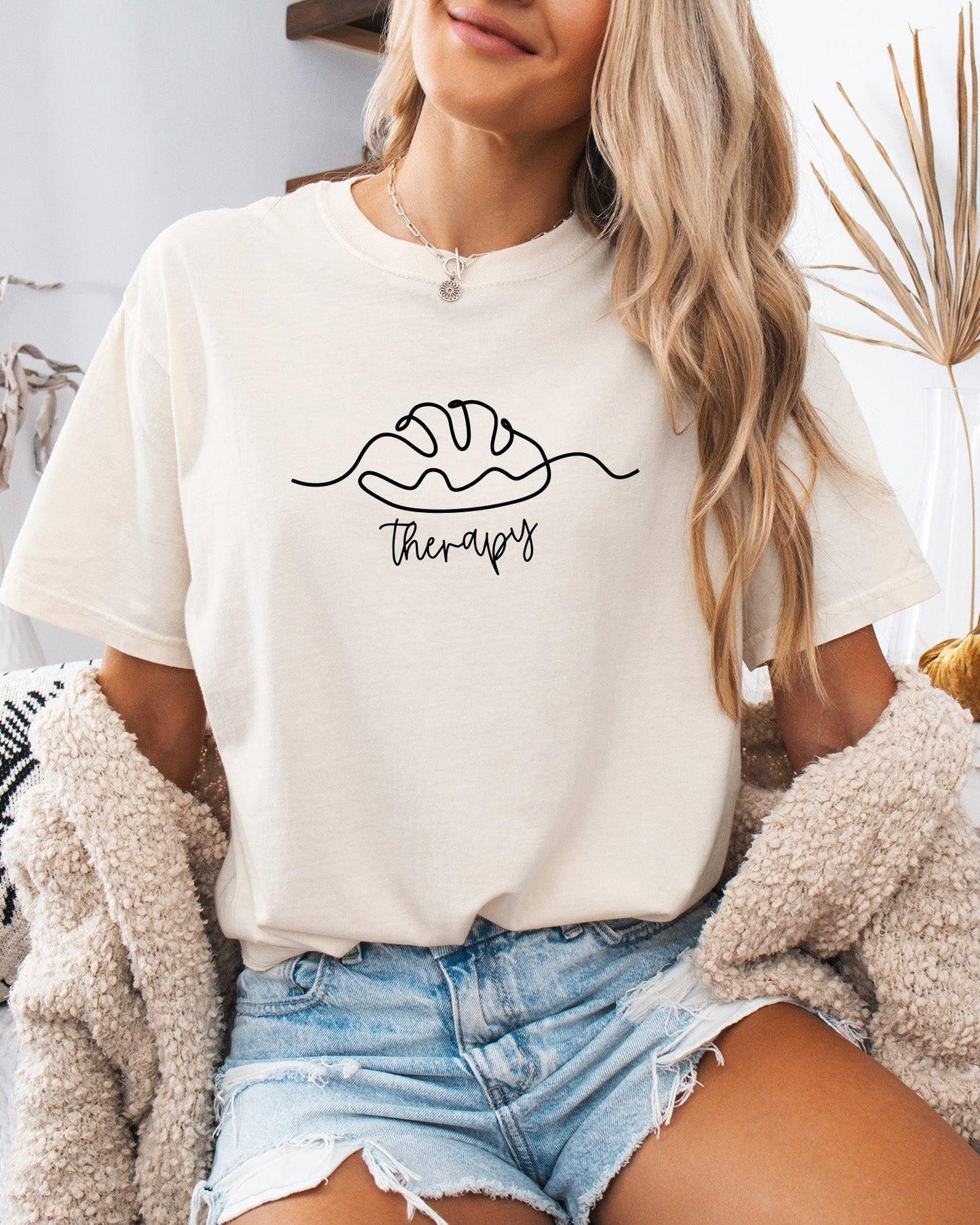 Bread Therapy Sourdough Comfort Colors Garment-Dyed T-Shirt – Home Baker Graphic Tee Ivory