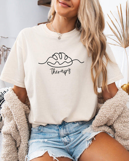Bread Therapy Sourdough Comfort Colors Garment-Dyed T-Shirt – Home Baker Graphic Tee Ivory
