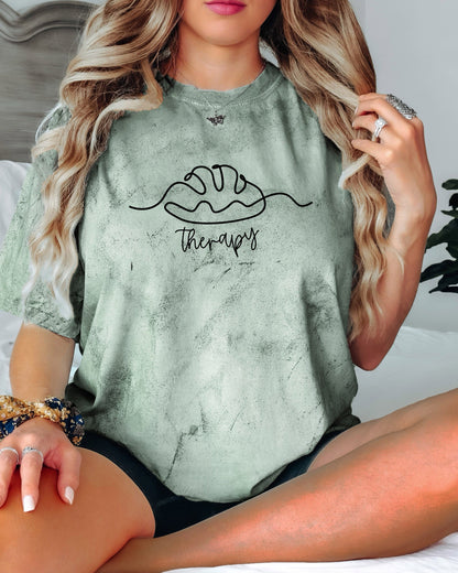Bread Therapy Sourdough Comfort Colors Garment-Dyed T-Shirt – Home Baker Graphic Tee Fern